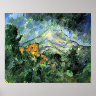 St. Victoire and Chateau Noir by Paul Cezanne Poster