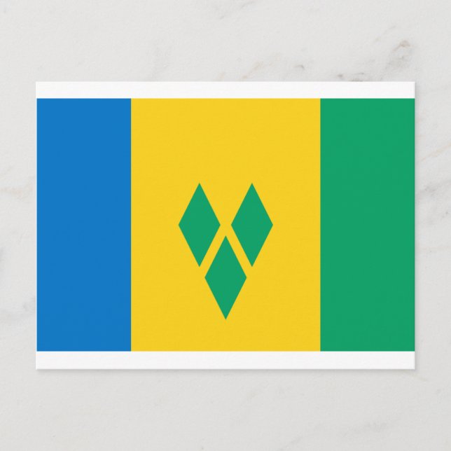 St Vincent and the Grenadines Flag Postcard (Front)