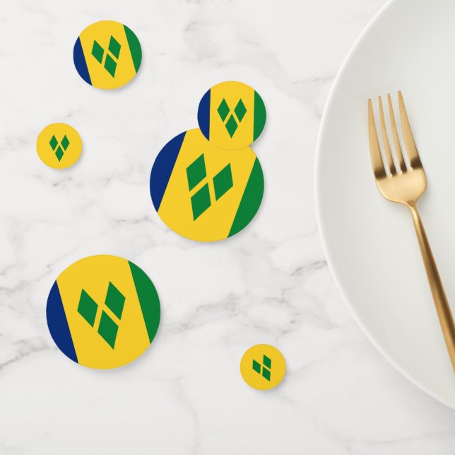 St Vincent and the Grenadines Flag Vincy Confetti (Group)