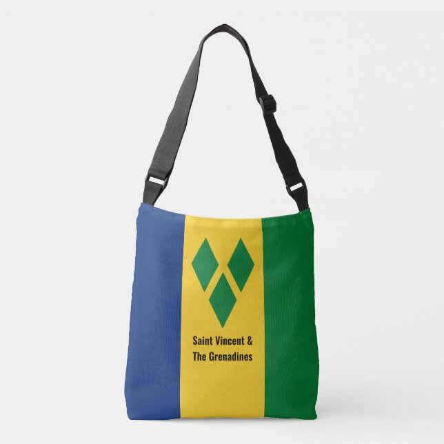 St Vincent and the Grenadines Flag Vincy Crossbody Bag (Front)
