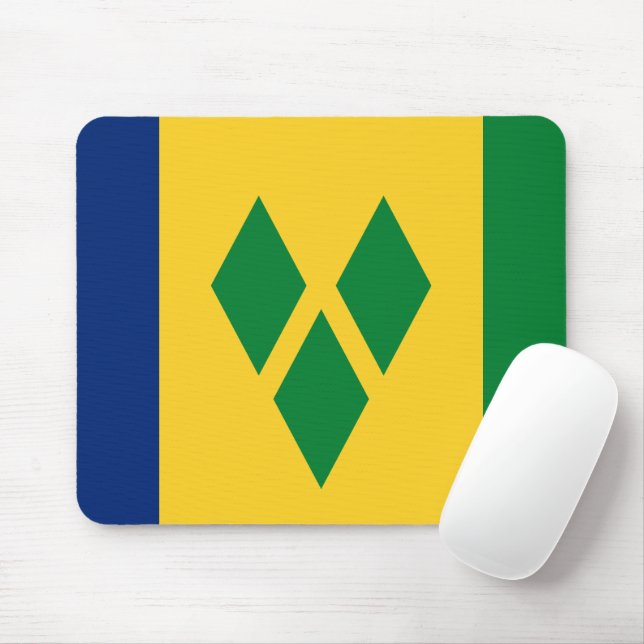 St Vincent and the Grenadines Flag Vincy Mouse Mat (With Mouse)