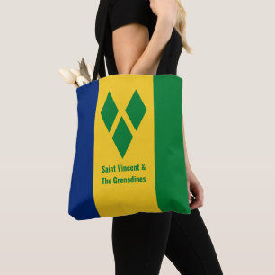 St Vincent and the Grenadines Flag Vincy Tote Bag