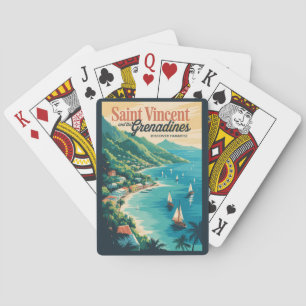 St Vincent and the Grenadines Landscape Retro Playing Cards
