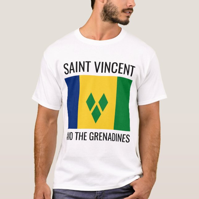 St Vincent and the Grenadines / World Country Flag T-Shirt (Front)