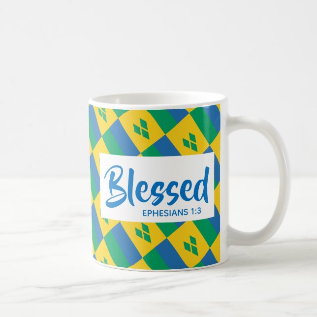 ST VINCENT Blessed Ephesians Christian Scripture Coffee Mug (Right)