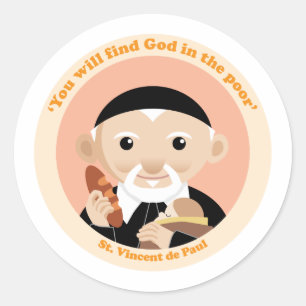 St. Vincent de Paul Classic Round Sticker