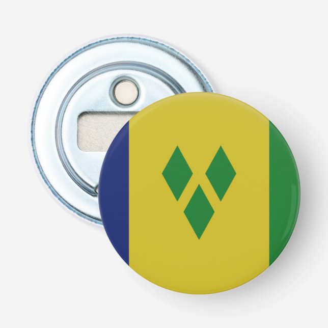 St Vincent flag  Bottle Opener (Front)