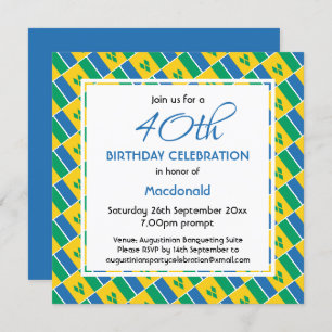 ST VINCENT FLAG Custom Birthday Celebration Invitation