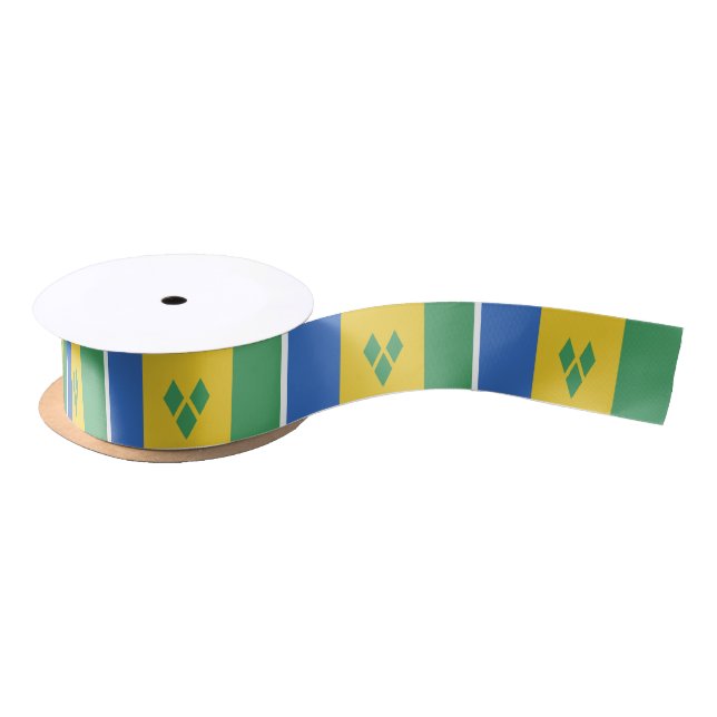 ST. Vincent Flag Satin Ribbon (Spool)