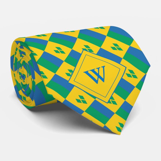 ST VINCENT GRENADINES Christian Scripture Monogram Tie (Rolled)