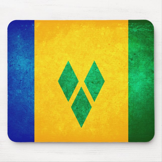 St. Vincent & the Grenadines Flag Mouse Mat (Front)
