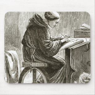 St. Vincent writing in his cell at Ferins, from 'T Mouse Mat