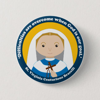 St. Virginia Centurione Bracelli 6 Cm Round Badge