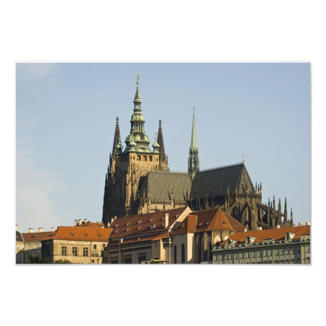 St. Vitus Cathedral and Prague Castle, one of Photo Print (Front)