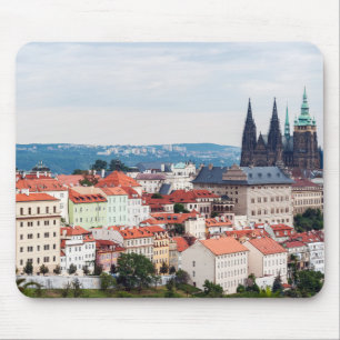 St. Vitus Cathedral and Prague Cityscape - Czech R Mouse Mat