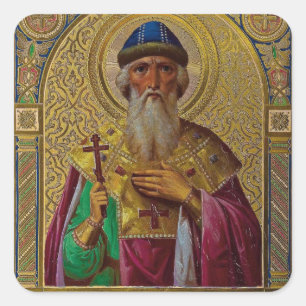 St. Vladimir Orthodox Christian Icon Square Sticker