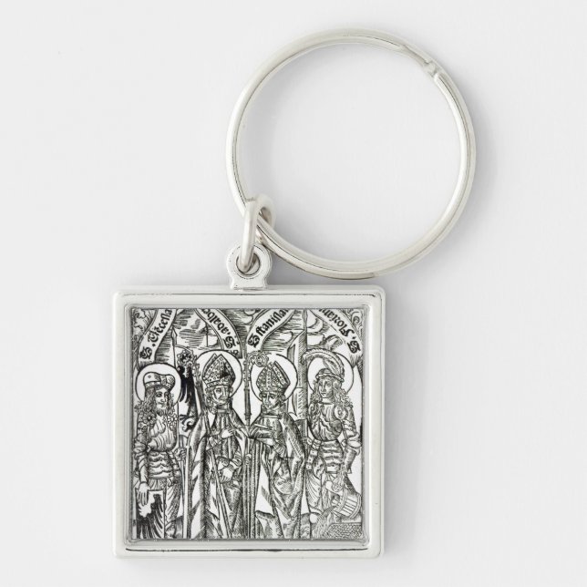 St. Wenceslaus, Adalbert,Stanislaus St. Florian Key Ring (Front)