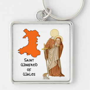 St. Winifred of Wales (P 002) Key Ring