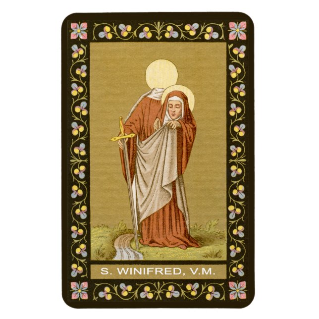 St. Winifred of Wales (P 002) Magnet (Vertical)