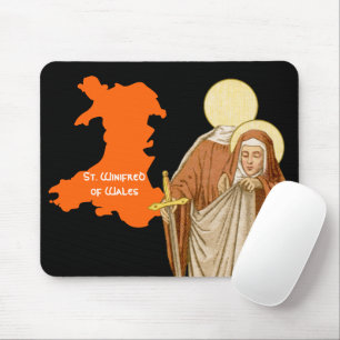 St. Winifred of Wales (P 002) Mouse Mat