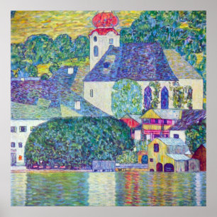 St. Wolfgang Church by Gustav Klimt, Victorian Art Poster