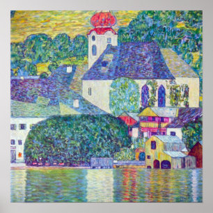 St. Wolfgang Church by Gustav Klimt, Victorian Art Poster