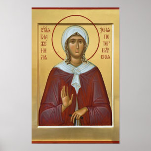 St. Xenia of Petersburg Orthodox Icon Print       