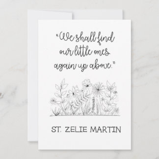 St. Zelie Martin Miscarriage Sympathy Card