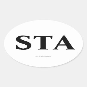 "STA" St. Augustine FL Oval Bumper Sticker