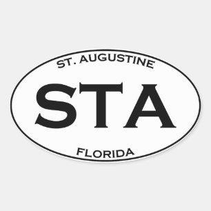 STA - St. Augustine Florida Oval Sticker