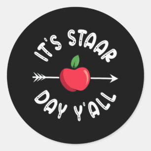 Staar Day Yall Texas Staar Test Day  Classic Round Sticker