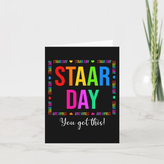 Staar Day You Got This Gifts Women Teacher Testing Card (Front)