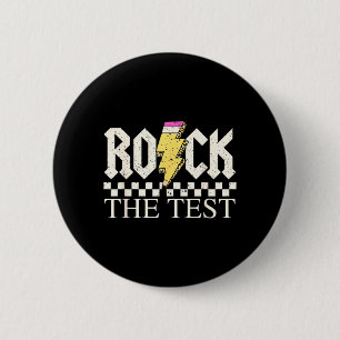 Staar State Testing Day Rock The Test ABCD Teacher 6 Cm Round Badge