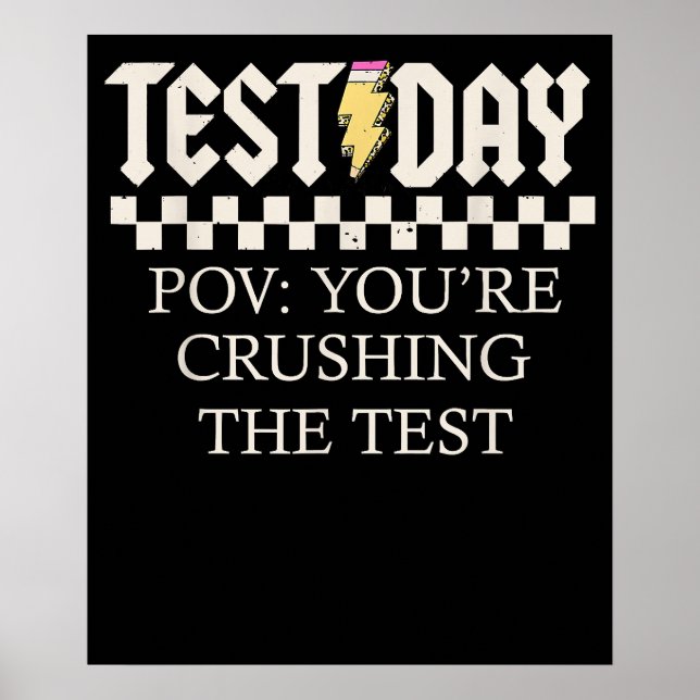 Staar State Testing Motivation Crushing The Test Poster (Front)