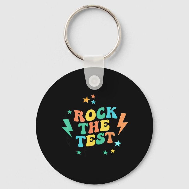 Staar State Testing Test Day Motivation Shirt Rock Key Ring (Front)