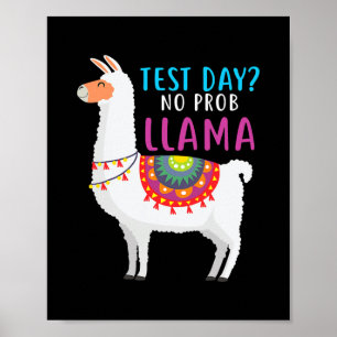Staar Test Day No Problem Llama Teacher Testing Poster
