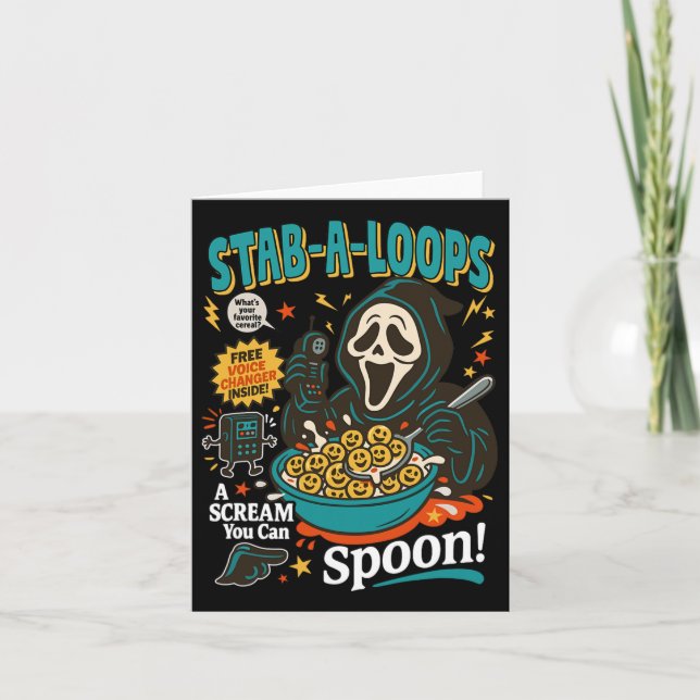 Stab-a-loops Horror Cereal Box Halloween Killer Br Card (Front)