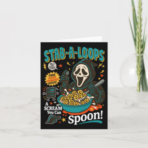 Stab-a-loops Horror Cereal Box Halloween Killer Br Card
