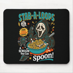 Stab-a-loops Horror Cereal Box Halloween Killer Br Mouse Mat