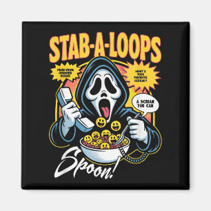 Stab-a-loops Horror Cereal Box Halloween Magnet