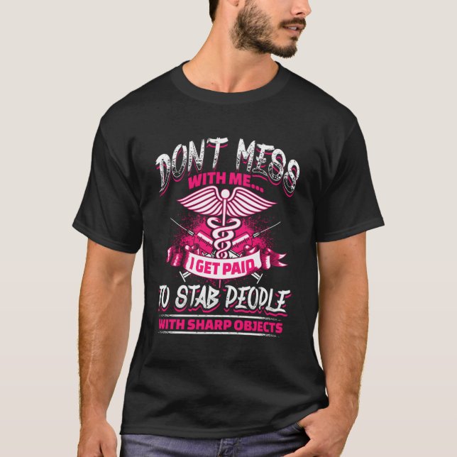 Stab People Nurses Nursing Rn Lvn T-Shirt (Front)