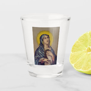 Stabat Mater Our Lady Of Sorrows Devotional Art Shot Glass