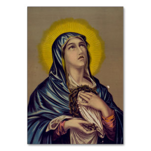 Stabat Mater Our Lady Of Sorrows Devotional Art Table Number