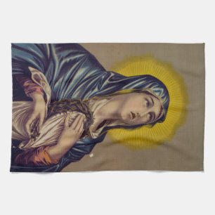 Stabat Mater Our Lady Of Sorrows Devotional Art Tea Towel