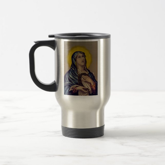 Stabat Mater Our Lady of Sorrows Travel Mug (Left)