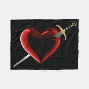 Stabbed In The Heart Fleece Blanket