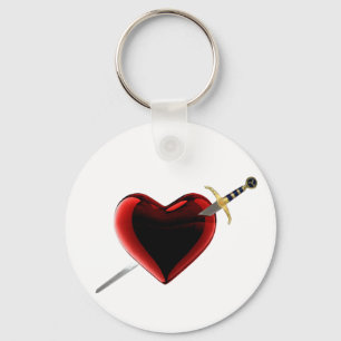 Stabbed In The Heart Key Chain