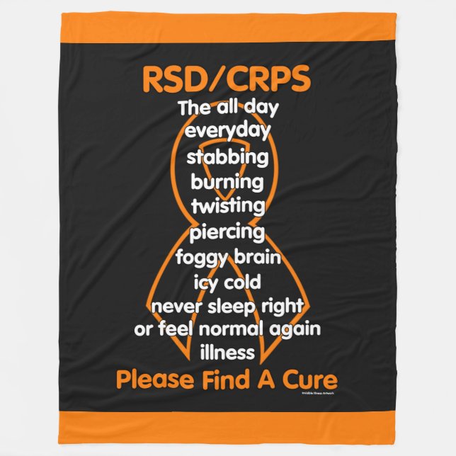 Stabbing Burning Twisting...RSD/CRPS Fleece Blanket (Front)