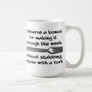 Stabbing With A Fork Funny Mug