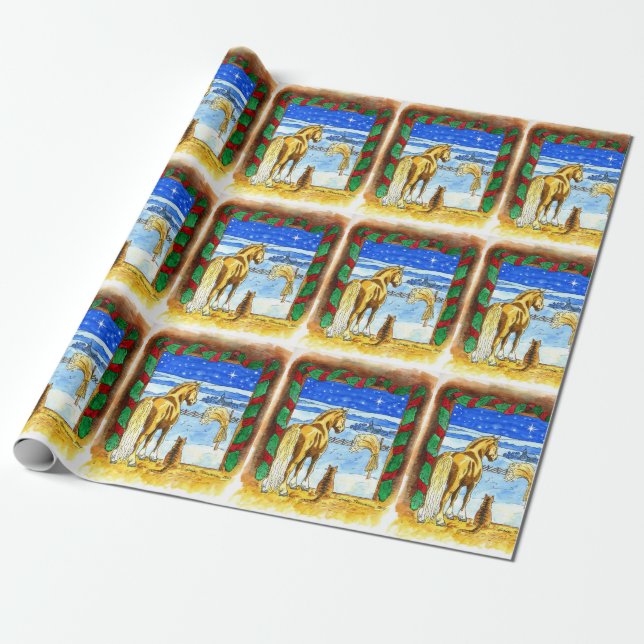 Stable Christmas Wrapping Paper (Unrolled)